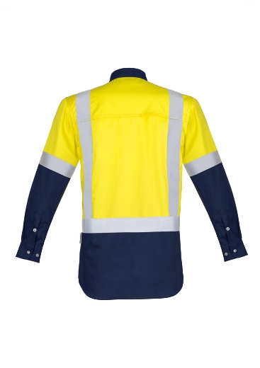 Picture of Syzmik, Mens Hi Vis Spliced Industrial L/S Shirt - Shoulder Taped